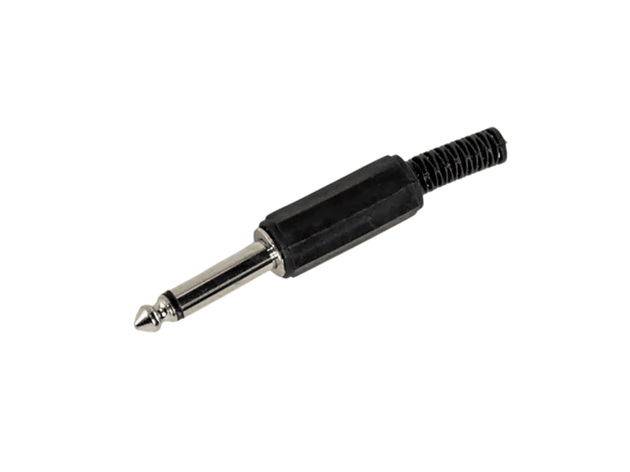 PLUG STEREO 1/4 PLASTICO CON PROTECTOR 