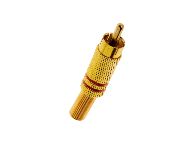 PLUG RCA METALICO DORADO  