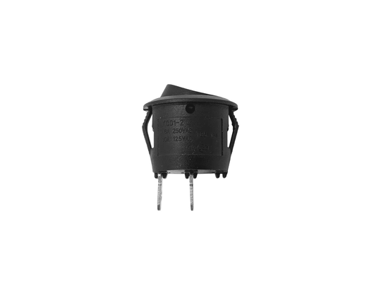SWITCH BALANCIN REDONDO 2P 2POS 10A 22MM NEGRO