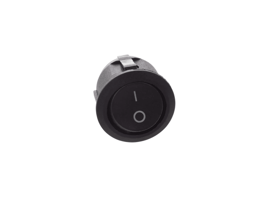 SWITCH BALANCIN REDONDO 2P 2POS 10A 22MM NEGRO