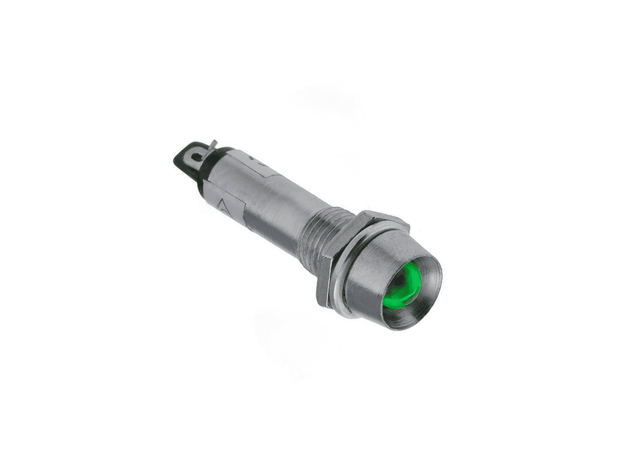 BOMBILLO INDICADOR METALICO 110V VERDE