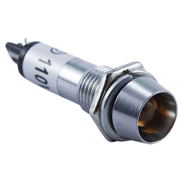BOMBILLO INDICADOR METALICO 110V AMARILLO