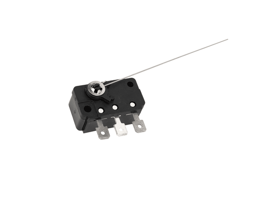  MICRO SWITCH 3P 5A PALANCA DE PELO NEGRO