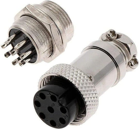 CONECTOR METALICO MACHO HEMBRA DE 2P / 3P / 4P / 5P / 6P / 7P / 8P 