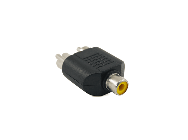 CONECTOR 1 JACK RCA 2PLUG RCA