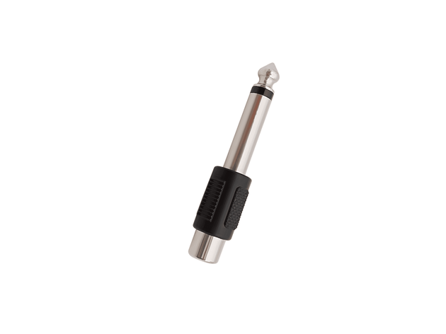 CONECTOR PLUG MONO 6.3MMA  JACK RCA PLASTICO 