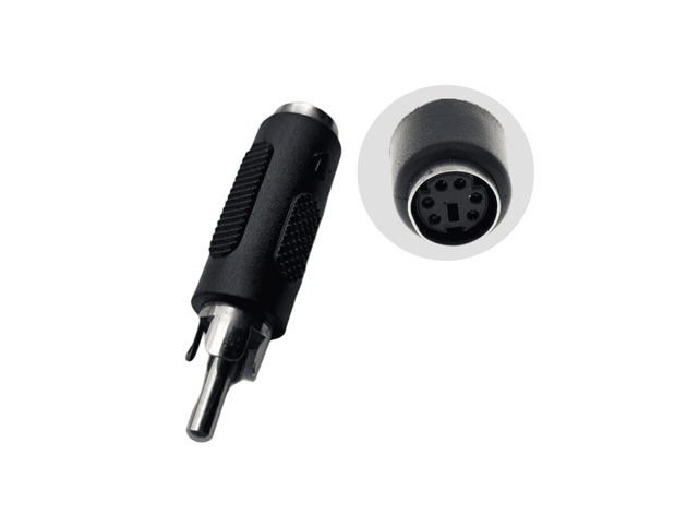 CONECTOR PLUG RCA JACK SUPERVIDEO 6 PIN