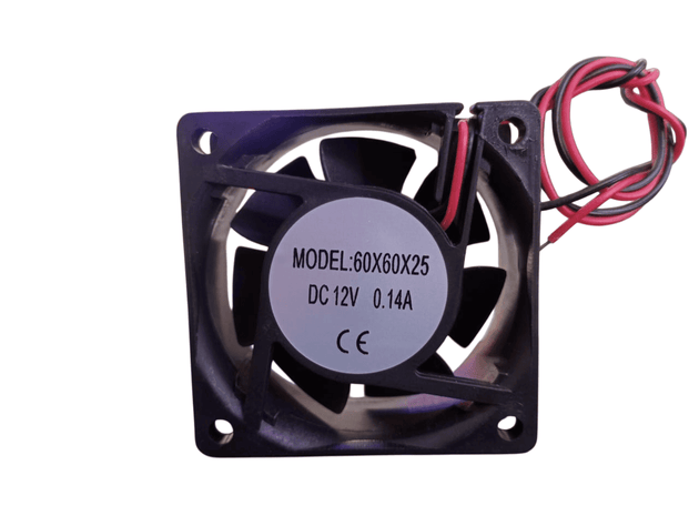VENTILADOR 12V 5 ASPAS PLASTICO 6X6X2.5