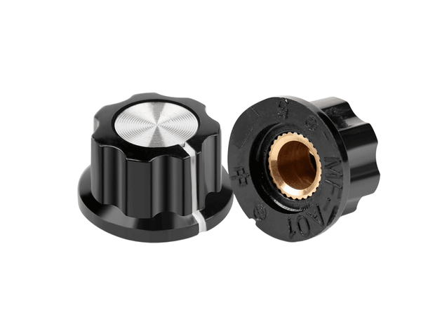 PERILLA NEGRA HEXAGONAL PEQUEÑA TORNILLO  19.7MM KT-2660A