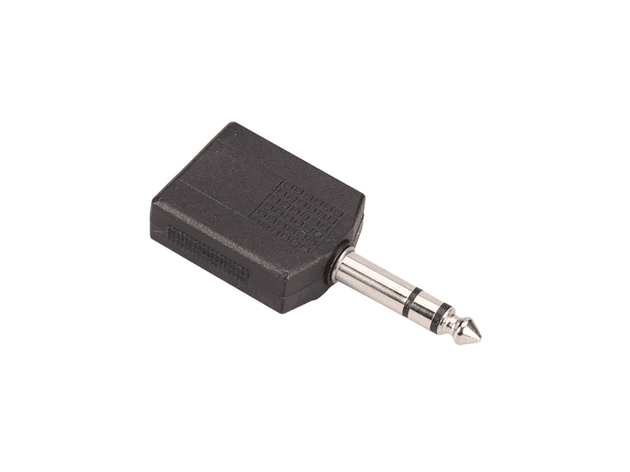 CONECTOR PLUG STEREO 6.3MM A 2 JACK STEREO 6.3MM