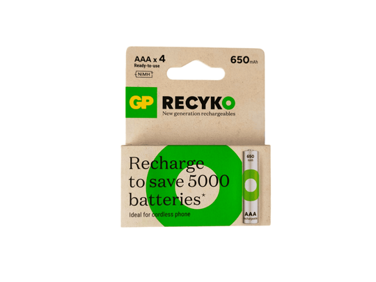 PILA 3A RECARGABLE 650MA X4 GP