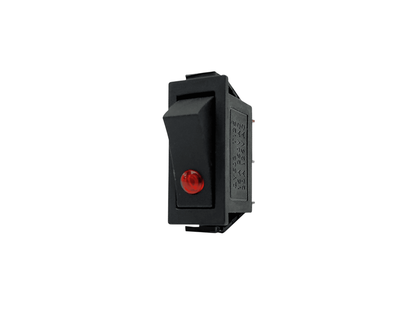 SWITCH BALANCIN 3P 2POS 20A 30.5X14 12V MEDIANO INDICADOR ROJO 