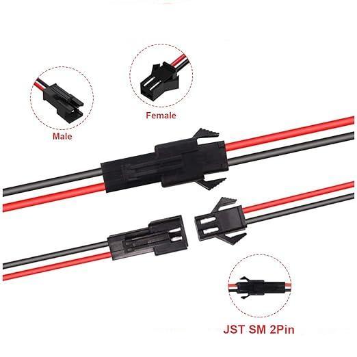 CONECTOR CON CABLE MACHO HEMBRA  JST 2P / 3P / 4P / 5P / 6P