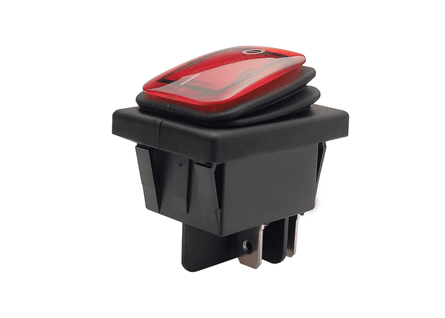 SWITCH BALANCIN 4P 2POS 20A 35X25 GRANDE PROTECTOR DE CAUCHO NEON