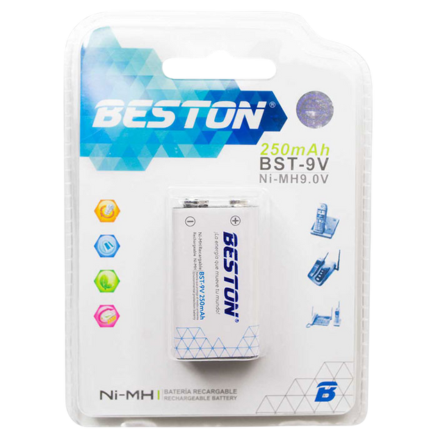 PILA 9V RECARGABLE BESTON 
