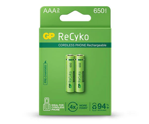 PILA AAA RECARGABLE GP (650mAh)