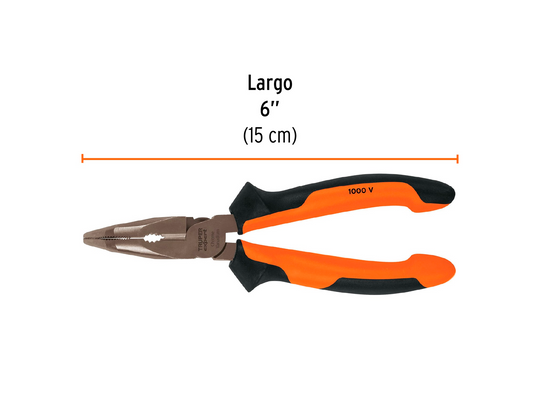 ALICATE PUNTA CURVA  6" MANGO COMFORT GRIP 