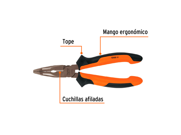 ALICATE PUNTA CURVA  6" MANGO COMFORT GRIP 