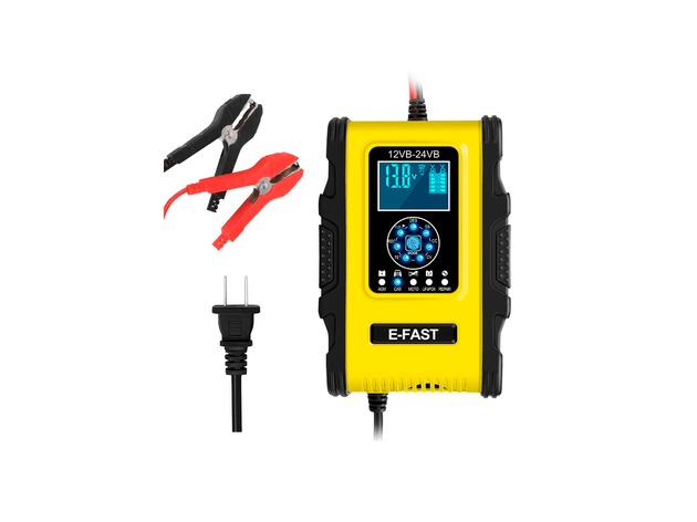 CARGADOR BATERIA DIGITAL 12V-12A/24V-6A CAPACIDAD 6A-200AH