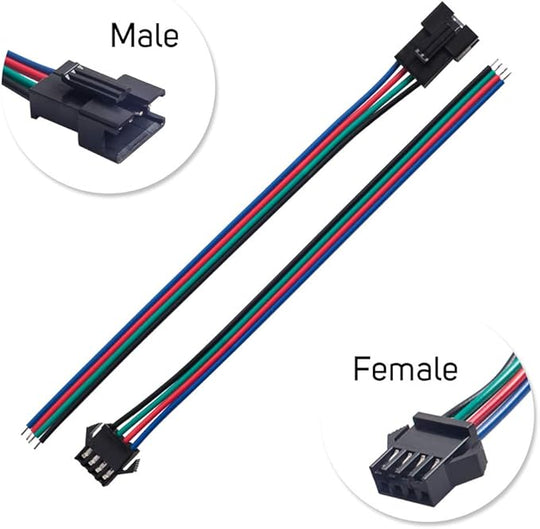 CONECTOR CON CABLE MACHO HEMBRA  JST 2P / 3P / 4P / 5P / 6P