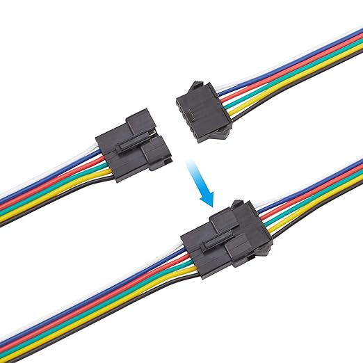 CONECTOR CON CABLE MACHO HEMBRA  JST 2P / 3P / 4P / 5P / 6P