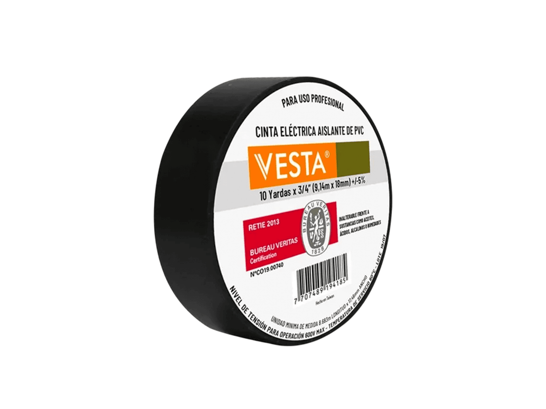 CINTA AISLANTE NEGRA 10 YARDAS (VESTA)