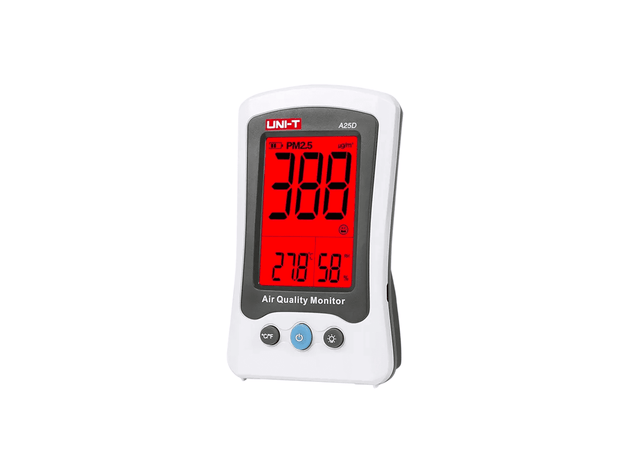 MEDIDOR DE CALIDAD DEL AIRE MONITOR PM 2.5 HUMEDA Y TEMPERATURA A25D
