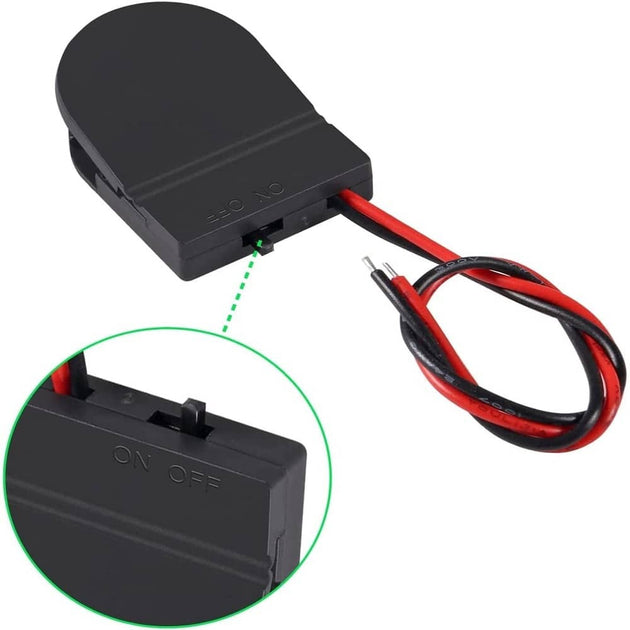 PORTA PILA CR2032 X2 CON SWITCH