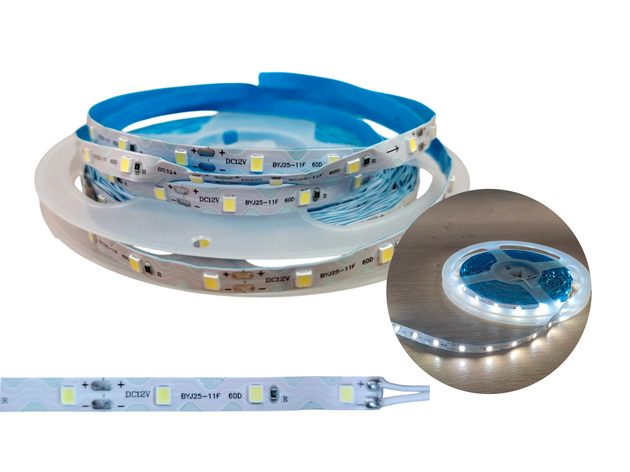 Cinta LED SMD 2835 "Tipo S" - 12VDC - Blanco 6500K