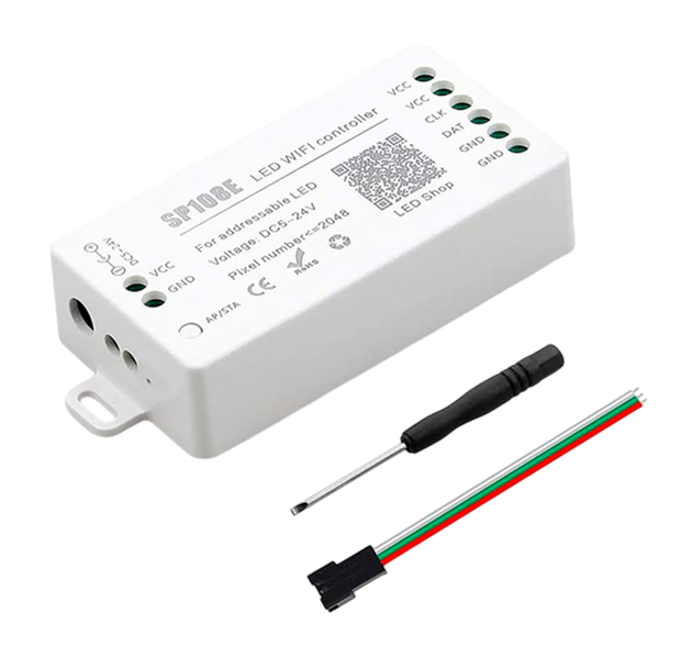 Controlador Wi-Fi para LED Pixel direccionable SP108E (DC 5V-24V)