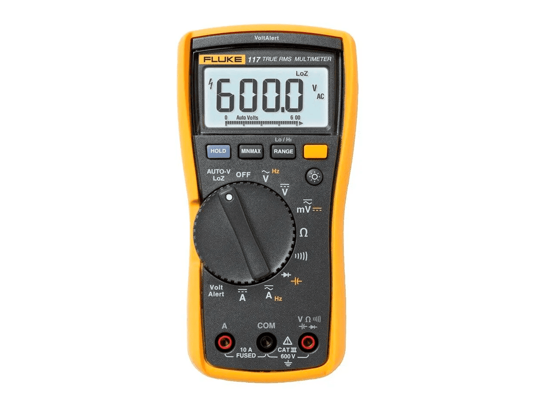 FLUKE 117 | Multímetro Digital True RMS con Detección de Voltaje sin Contacto y Modo de Baja Impedancia LoZ