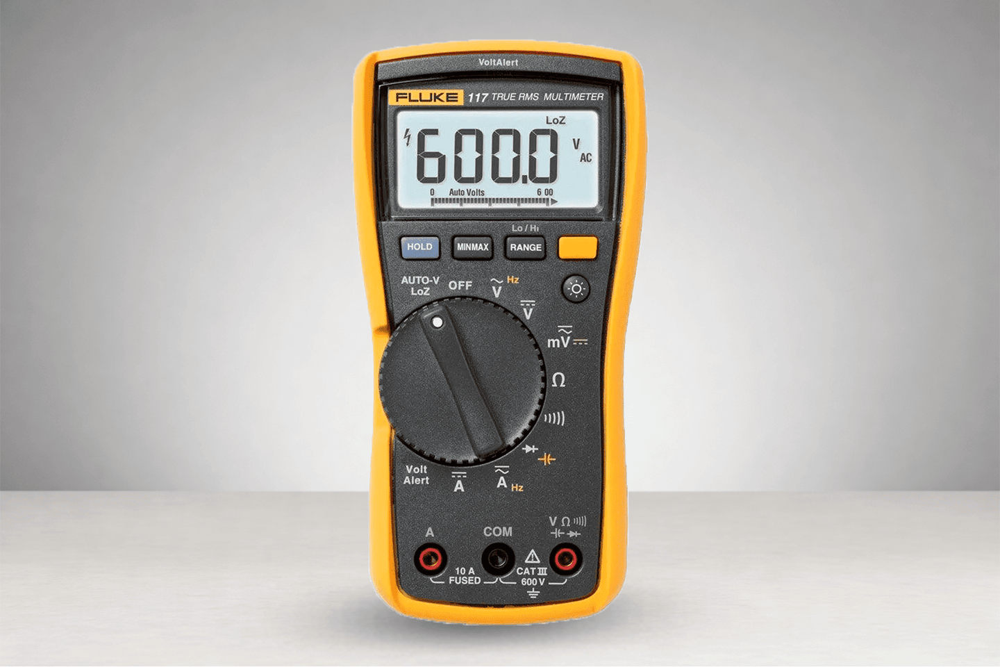 FLUKE 117 | Multímetro Digital True RMS con Detección de Voltaje sin Contacto y Modo de Baja Impedancia LoZ
