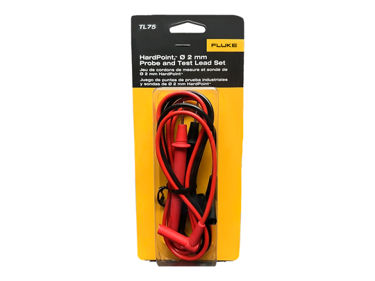 FLUKE TL75 | Juego de Cables de Prueba Hard Point™ con Conectores en Ángulo Recto y Aislamiento de Alta Flexibilidad