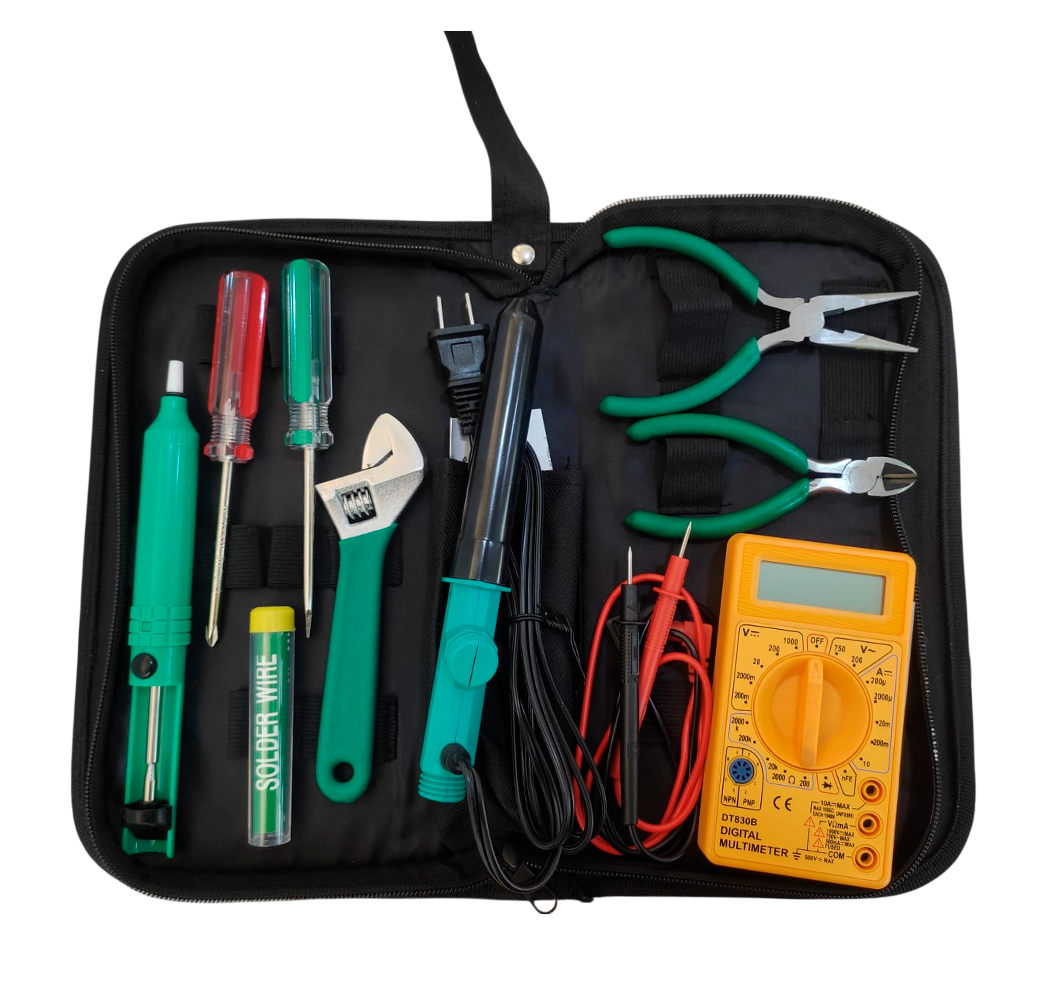 Kit de Herramientas Electrónicas ZD901 con Multímetro y Cautín