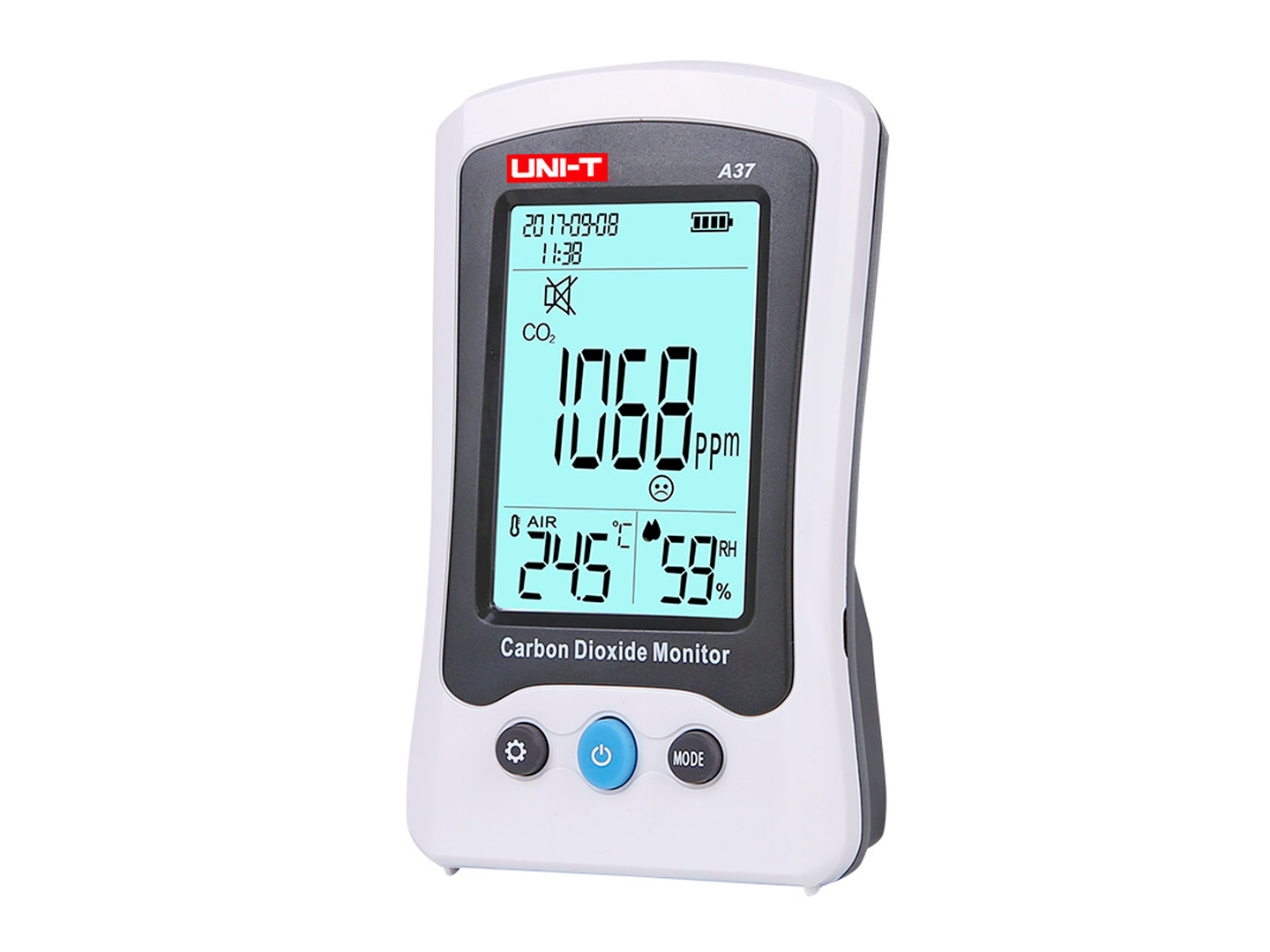 UNI-T A37 Monitor de Calidad de Aire CO2 con Certificación para Cumplimiento de Normativa en Colombia