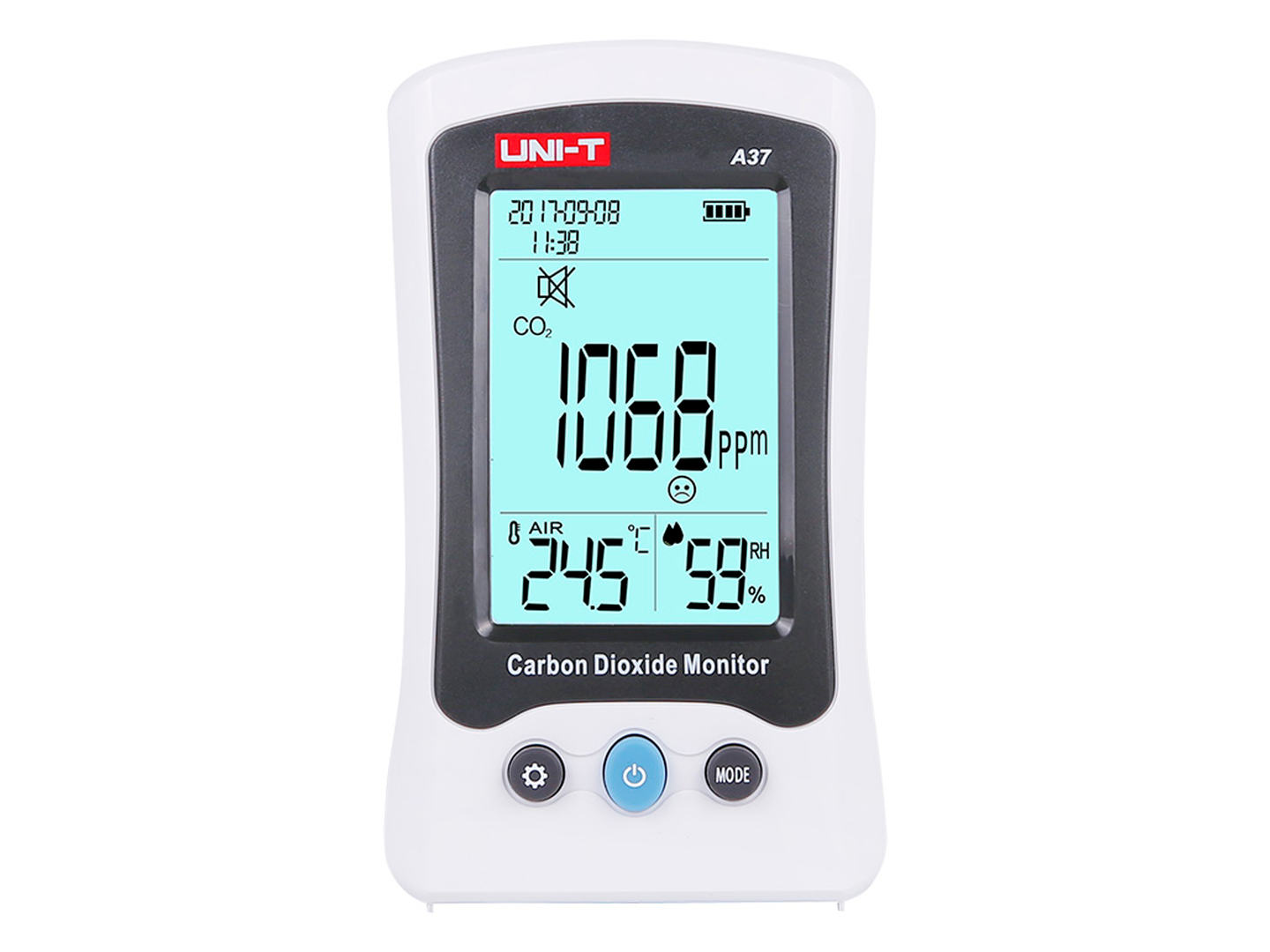 UNI-T A37 Monitor de Calidad de Aire CO2 con Certificación para Cumplimiento de Normativa en Colombia