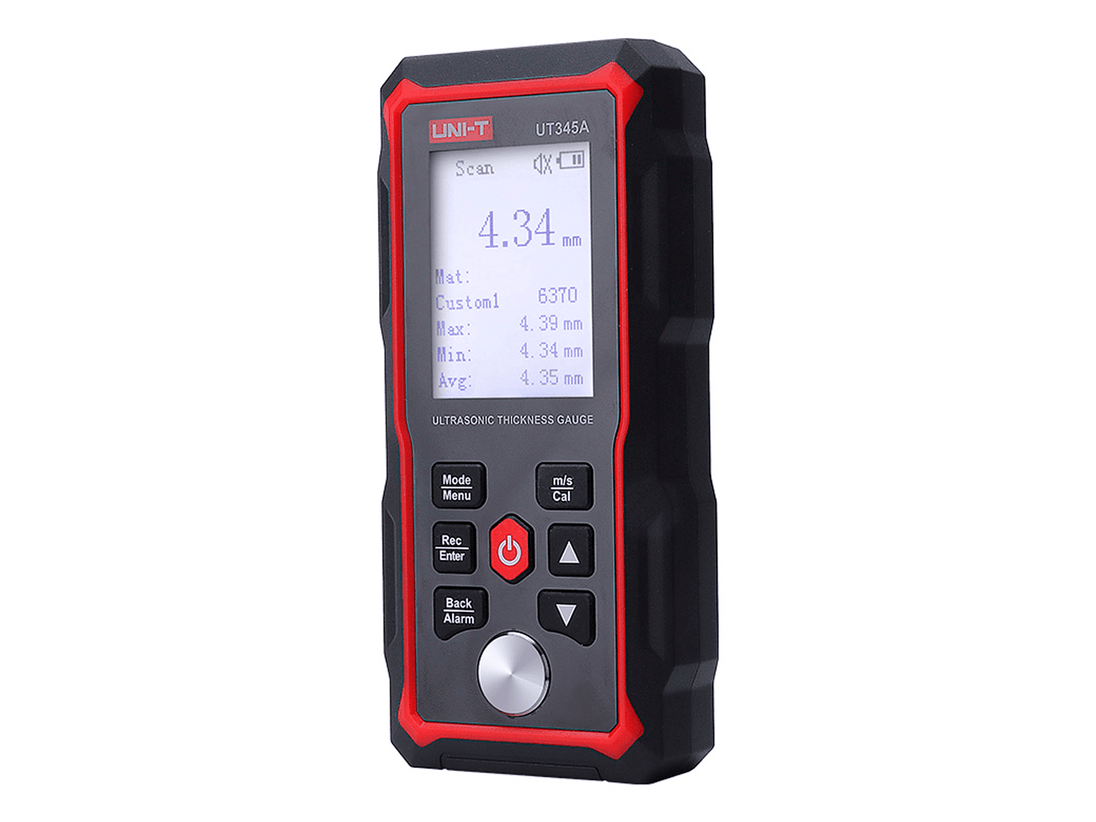 UNI-T UT345A Medidor de Espesor Ultrasónico para Ensayos No Destructivos (Cumplimiento RETIE y Normas Técnicas)