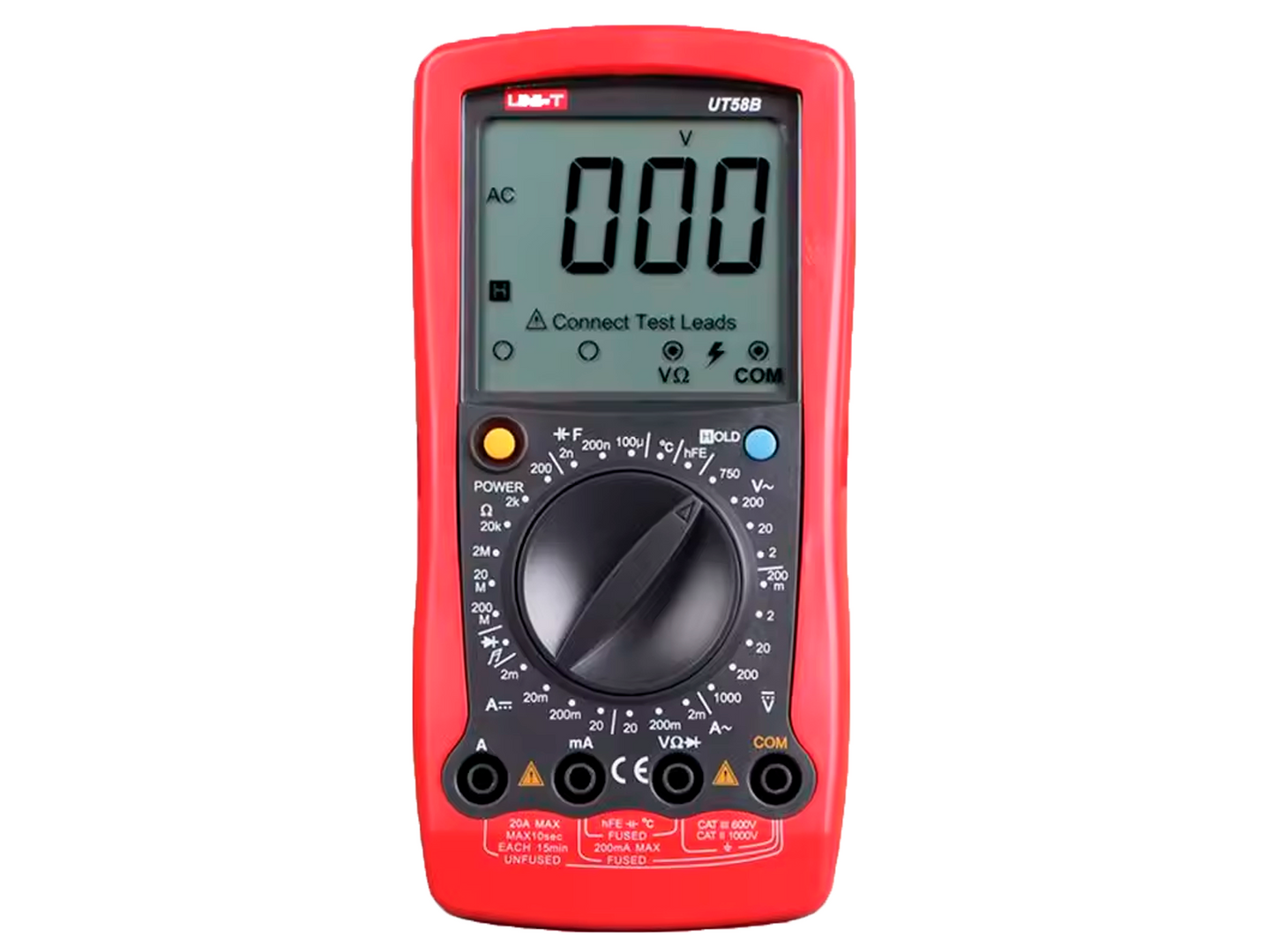 UNI-T UT58B Multímetro Digital Multifunción con Medición de Temperatura (Cumplimiento RETIE Colombia)