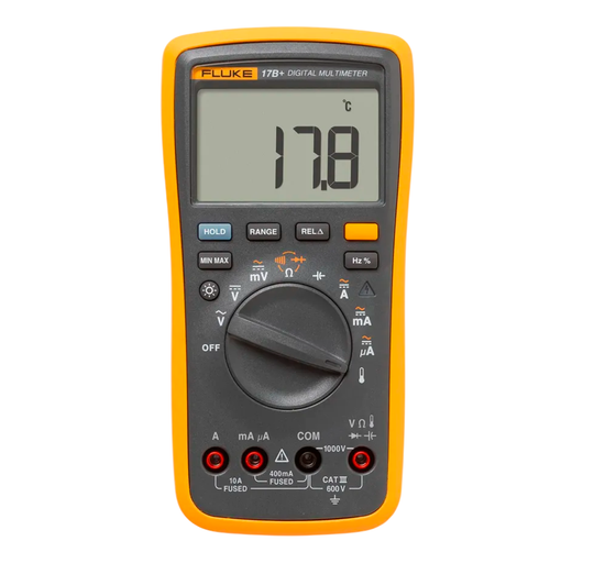 Multímetro Digital Fluke 17B+ (Con Medición de Temperatura y Modo Relativo)