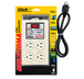 Multitoma de 4 Salidas con Supresor de Picos y Monitor LED Click