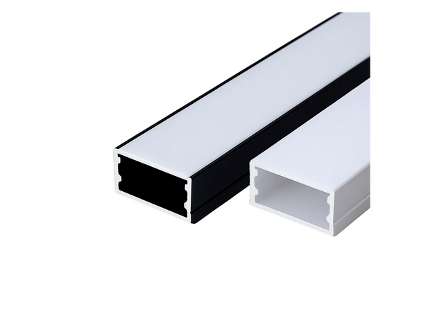 PERFIL DE ALUMINIO 3 METROS BLANCO Y NEGRO
