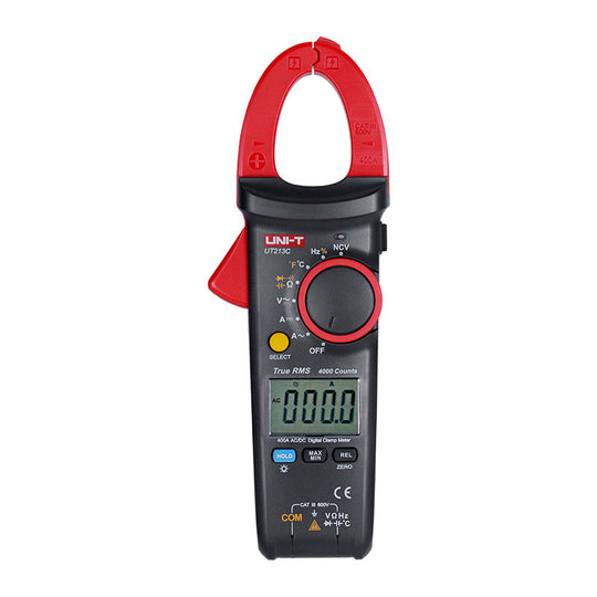 UNI-T UT213C Pinza Amperimétrica Digital True RMS de 400A AC/DC con Medición de Temperatura y Cumplimiento RETIE