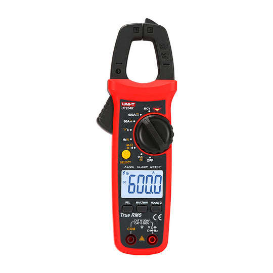 UNI-T UT204R Pinza Voltiamperimétrica Digital True RMS (600A AC/DC) - Cumplimiento RETIE