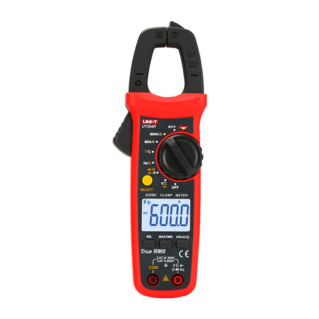 UNI-T UT204R Pinza Voltiamperimétrica Digital True RMS (600A AC/DC) - Cumplimiento RETIE