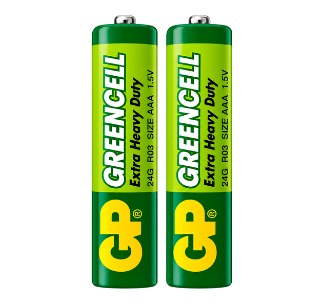 Pilas AAA de Carbón Cinc GP Greencell (Paquete x2 Unidades)
