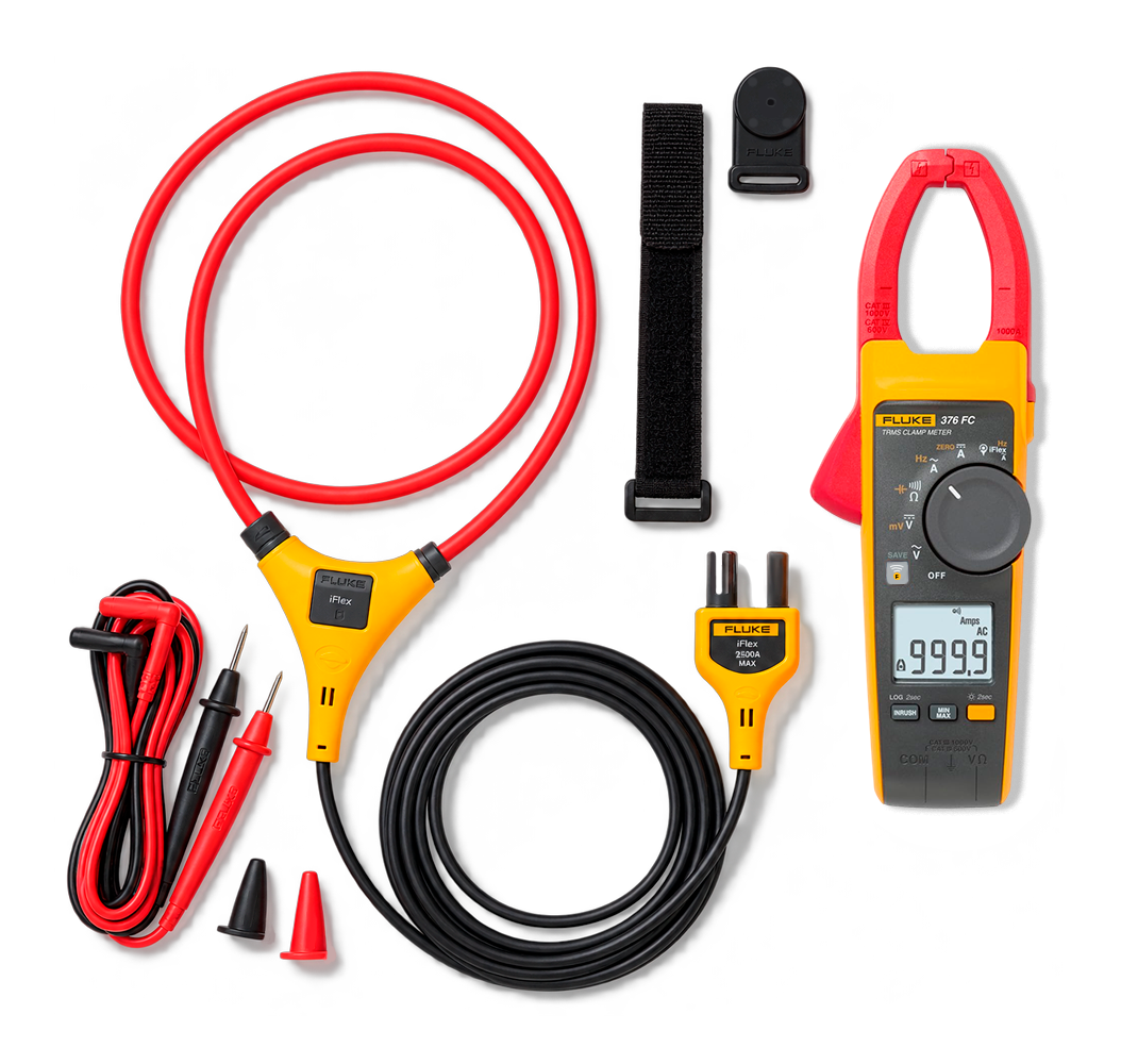 Pinza Amperimétrica True RMS Fluke 376 FC con Sonda Flexible iFlex® (1000V AC/DC)