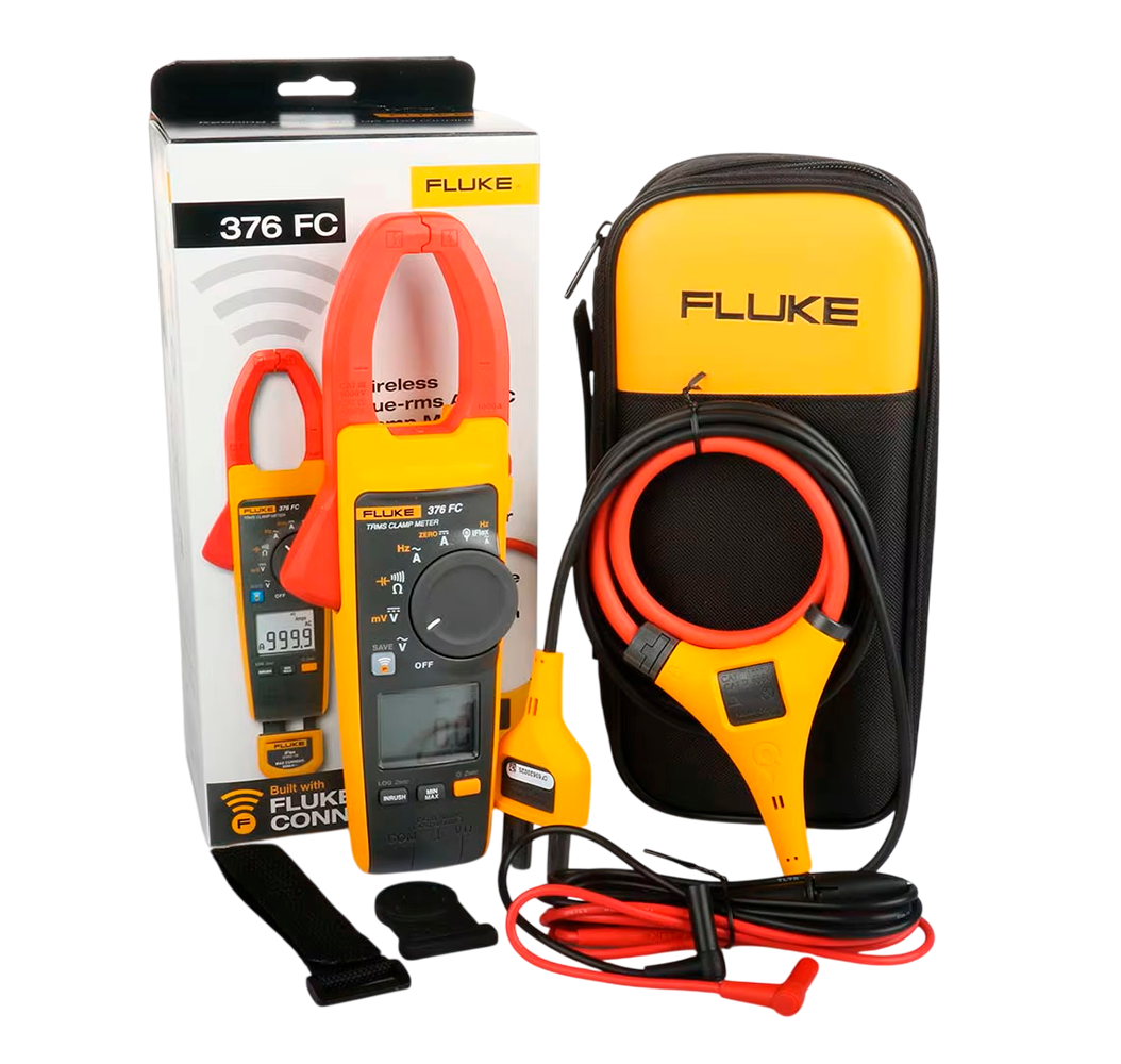 Pinza Amperimétrica True RMS Fluke 376 FC con Sonda Flexible iFlex® (1000V AC/DC)