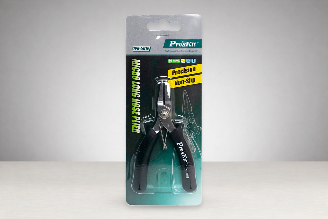 Pro'skit 1PK-501E Mini Pinza de Punta Micro-Larga | Precisión en Electrónica y Micro-Sujeción