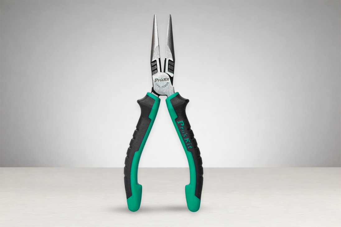 Pro'skit 1PK-709DS Pinza de Punta Larga 166mm | Versatilidad de Estilo Alemán
