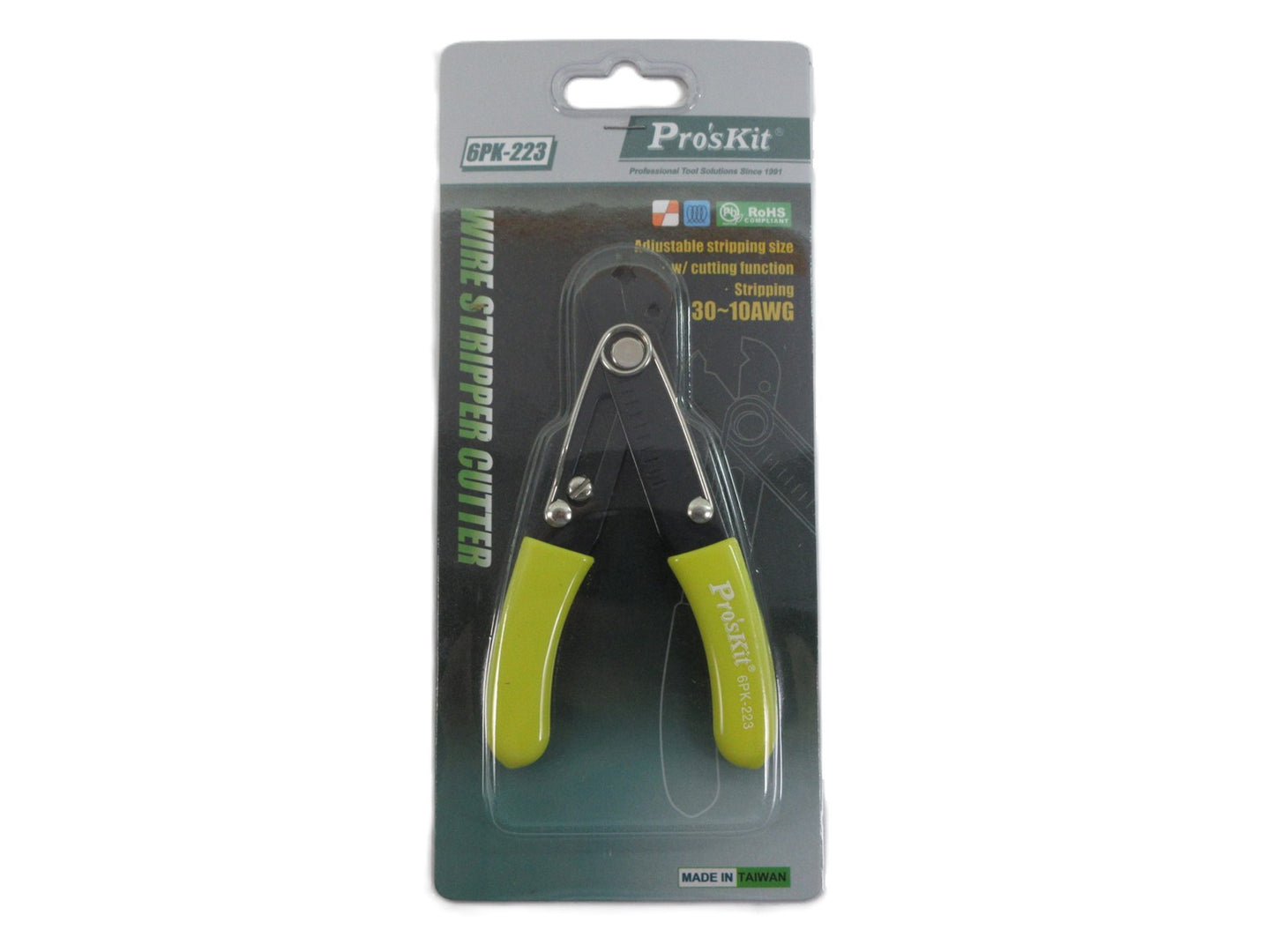Pro'skit 6PK-223 Cortafrio y Pelacables de Precisión Ajustable | Herramienta Versátil de Mano